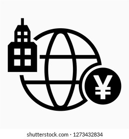 Outline yen multinational pixel perfect vector icon