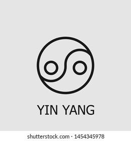 Outline yin yang vector icon. Yin yang illustration for web, mobile apps, design. Yin yang vector symbol.