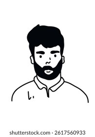 Outline of a young man