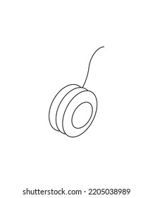 outline of yoyo vector. gaming vector. illustration line art vector. icon for apps and websites. 