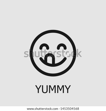 Outline yummy vector icon. Yummy illustration for web, mobile apps, design. Yummy vector symbol.