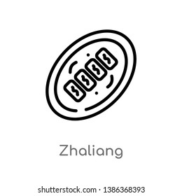outline zhaliang vector icon. isolated black simple line element illustration from food and restaurant concept. editable vector stroke zhaliang icon on white background