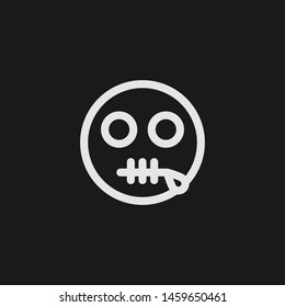 Outline zipper vector icon. Zipper illustration for web, mobile apps, design. Zipper vector symbol.