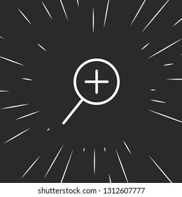 Outline zoom icon illustration isolated vector sign symbol