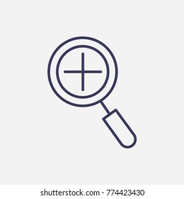 Outline zoom  icon illustration vector symbol