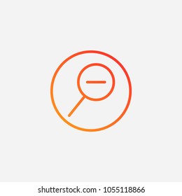 Outline zoom icon.gradient illustration isolated vector sign symbol