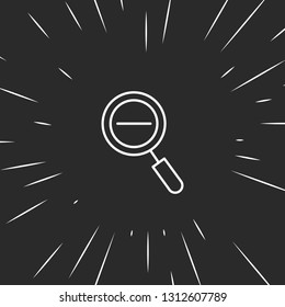 Outline zoom out icon illustration isolated vector sign symbol
