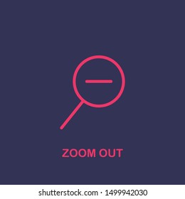 Outline zoom out  icon.zoom out  vector illustration. Symbol for web and mobile