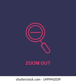 Outline zoom out  icon.zoom out  vector illustration. Symbol for web and mobile