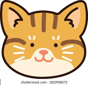 Outlined adorable Red tabby cat 