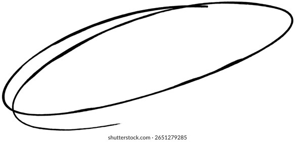 Outlined Arrow Circle Doodles Black