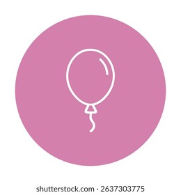 Outlined balloon on pink circle icon illustration element