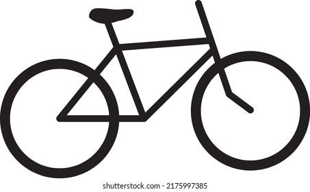 outlined bicycle transportation symbol vector design