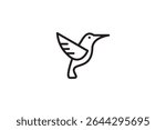 Outlined bird icon in flight. Perfect for logo, wildlife themes, or minimalist projects.
