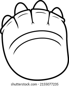 Outlined Brachiosaurus Dinosaur Paw With Claws Print Logo Design. Vector Hand Drawn Illustration Isolated On White Background