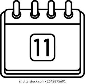 Icono de calendario delineado con un solo bloque de fecha, que simboliza la programación, la planificación o un evento específico