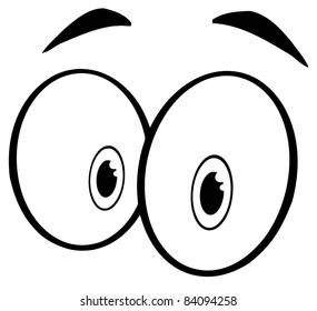 Outlined Cartoon Funny Eyes