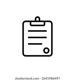 Outlined Checklist Icon Showing Task Management, To-Do Organization, Planning Sheet, Work Tracking, Completion Status, and Structured Workflows