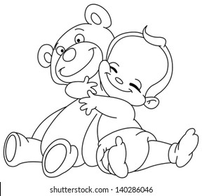 Children Clipart Black White Images Stock Photos Vectors Shutterstock