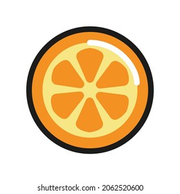 Outlined Colorful Fruit Icons. Vector illustration