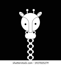 Enrique süße Cartoon Giraffe. Vektorgrafik.