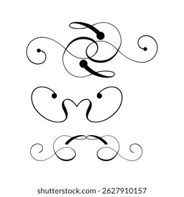 Elementos decorativos delineados en color negro