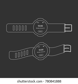 Outlined digital watches