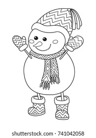 95,610 Snowman coloring Images, Stock Photos & Vectors | Shutterstock