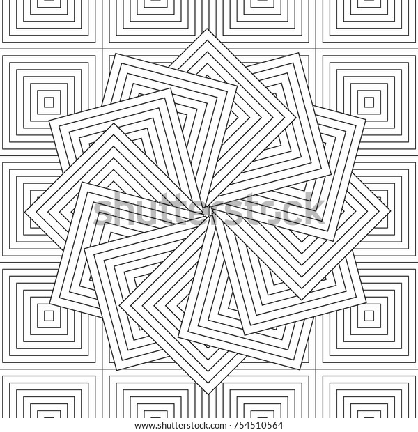 Download Outlined Doodle Antistress Coloring Page Abstract Stock ...