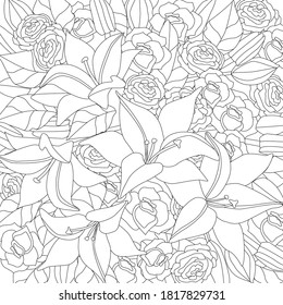 Download Coloring Book Flower Images Stock Photos Vectors Shutterstock