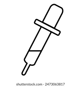 Outlined dropper - flat and modern icon