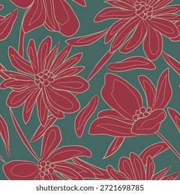Diseño floral sin fisuras del patrón para los textiles de la moda, los gráficos, los fondos y los artes
