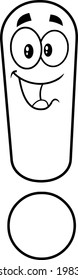 Característica de la exclamación graciosa de la caricatura. Ilustración dibujada a mano vectorial aislada en fondo transparente