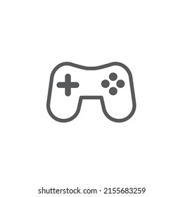 Outlined game controller icon. Device for computer games. Vector illustration