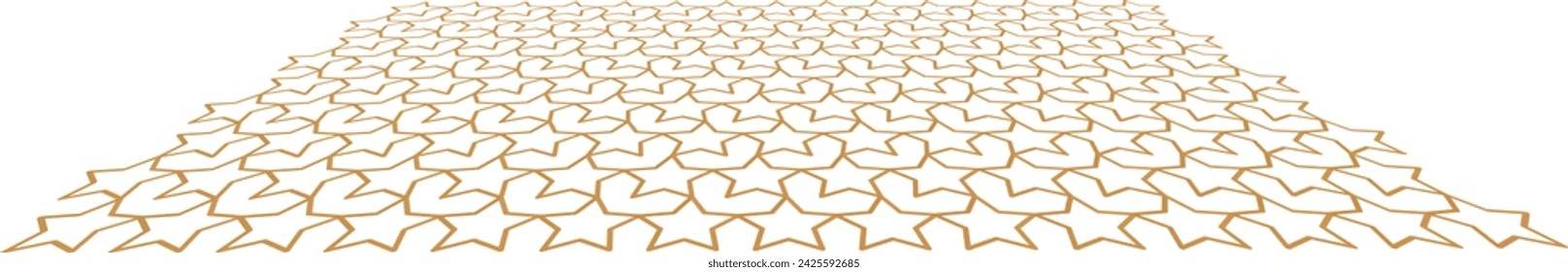 Outlined Golden Stars Background for Editing