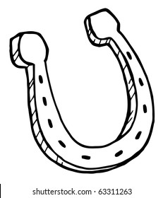 Outlined Horse Shoe