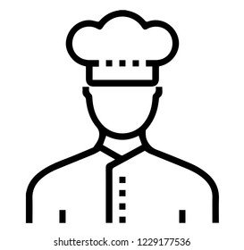 Outlined Icon: Chef Avatar