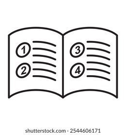 Gliedertes Anweisungsbuch mit der Anzahl der Abbildungen der Schritte. Symbol und Symbol.