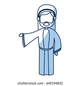 outlined joseph man manger character