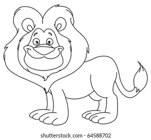 Outlined lion