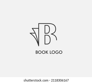 plantilla de diseño del logotipo de la tienda de libros de tipo de logotipo B, utilizable para la tienda en línea