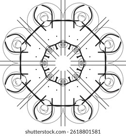 Outlined mandala background Design. Creative Mandala update 