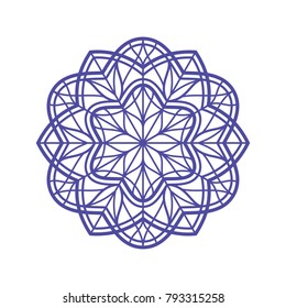 Mandala delineada para colorear o temperatura de ventana de vidrio manchado. Ilustración vectorial de patrón oriental. Mandala delineada para coloración y terapia antiestrés.
