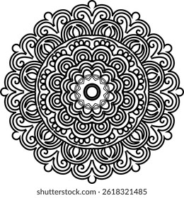 Outlined Mandalas for Mindful Coloring Practice