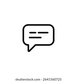 Outlined Message Icon Representing Instant Messaging, User Replies, Text Conversations, Notifications, Feedback, and Communication in Web and App UI