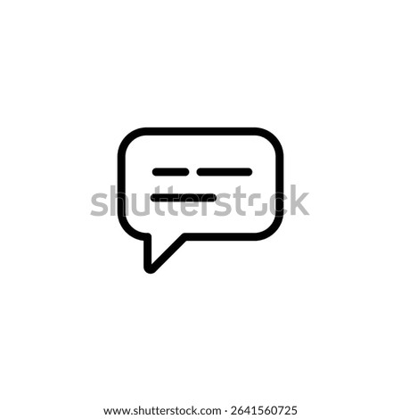 Outlined Message Icon Representing Instant Messaging, User Replies, Text Conversations, Notifications, Feedback, and Communication in Web and App UI