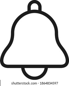 Outlined Notification Bell Concept Illustrated Icon