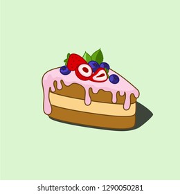 Outlined pastry vector for food or menu display