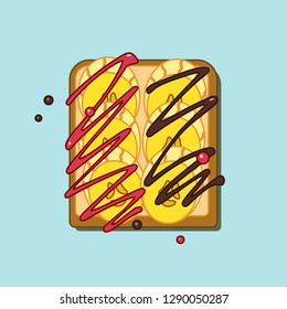 Outlined pastry vector for food or menu display