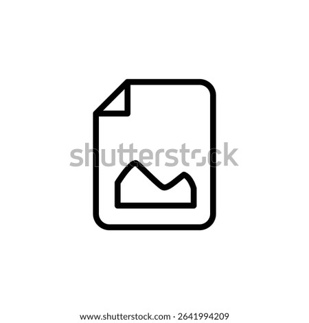 Outlined Photo Symbol Depicting Snapshot Moment, Visual Content, Picture View, Digital Album, and Framed Photography for Web and App Interfaces